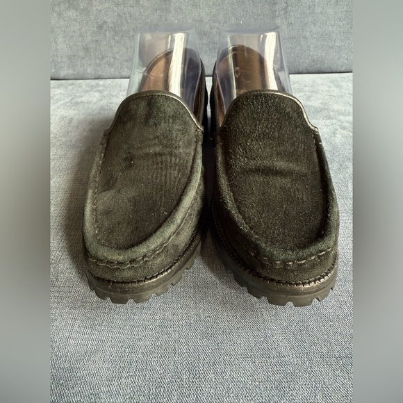 Cole Haan VTG Womens Black Suede Green Label Loafers SZ 7.5 Slip On Preppy - Picture 3 of 9